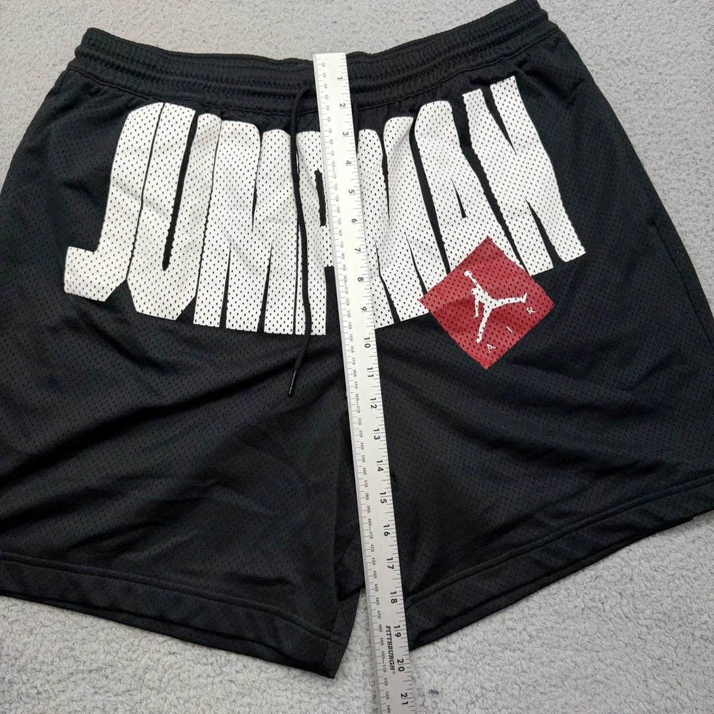 Nike Air Jordan AA4607-010 Mens XXL Black Jumpman Graphic Mesh Basketball Shorts